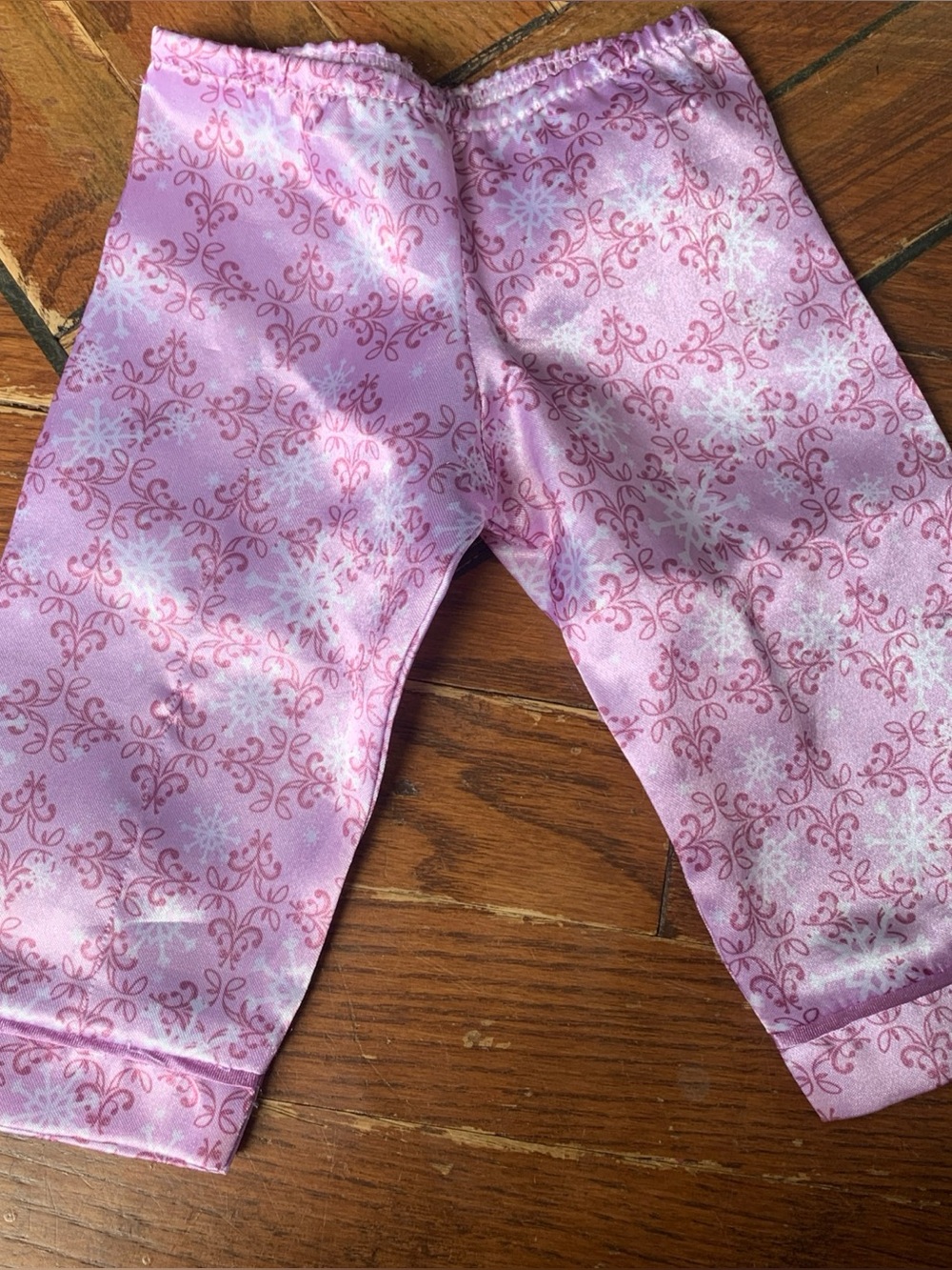 American Girl Purple Snowflake Satin Pajama Pants